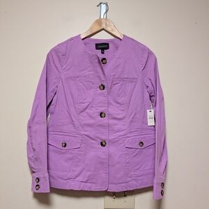 Talbots Purple Utility Jacket Women’s Size 2 NWT